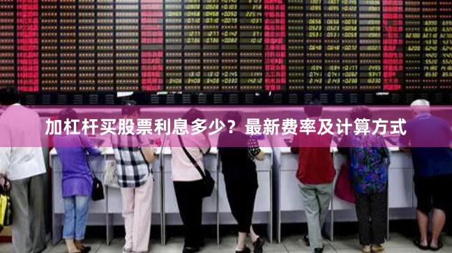 加杠杆买股票利息多少？最新费率及计算方式